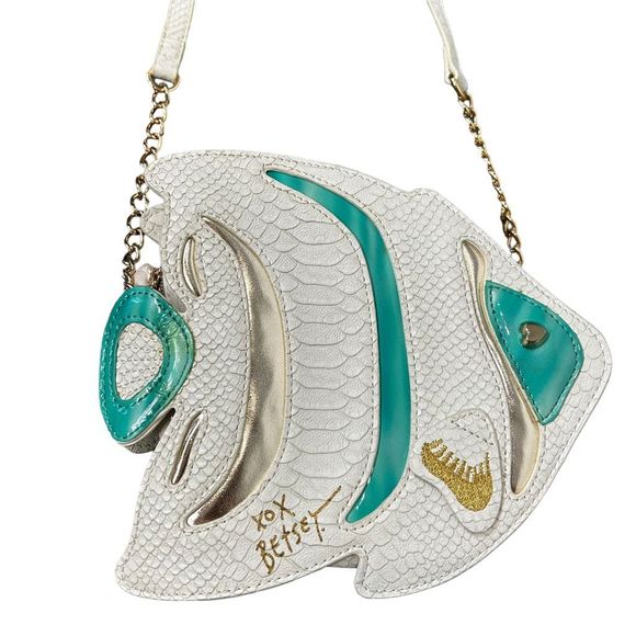 Betsey Johnson Handbags - Betsey Johnson Plenty Of Fish In Sea purse Shoulder Crossbody bag White